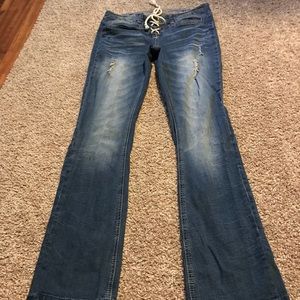 Vanilla Star Lace Up Jeans Size 7
